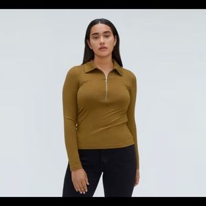 Everlane The Super Soft Zip Polo size XS